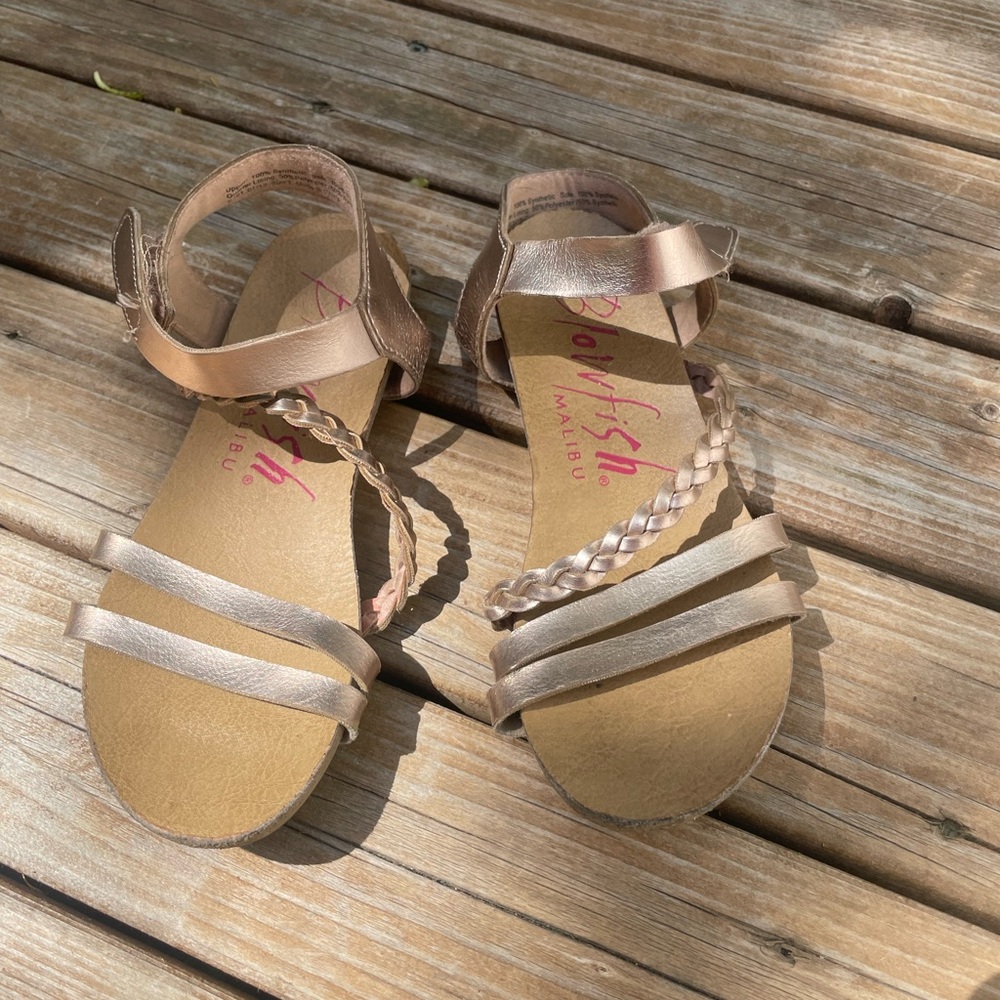 Blowfish Metallic Sandals with Braided Strap